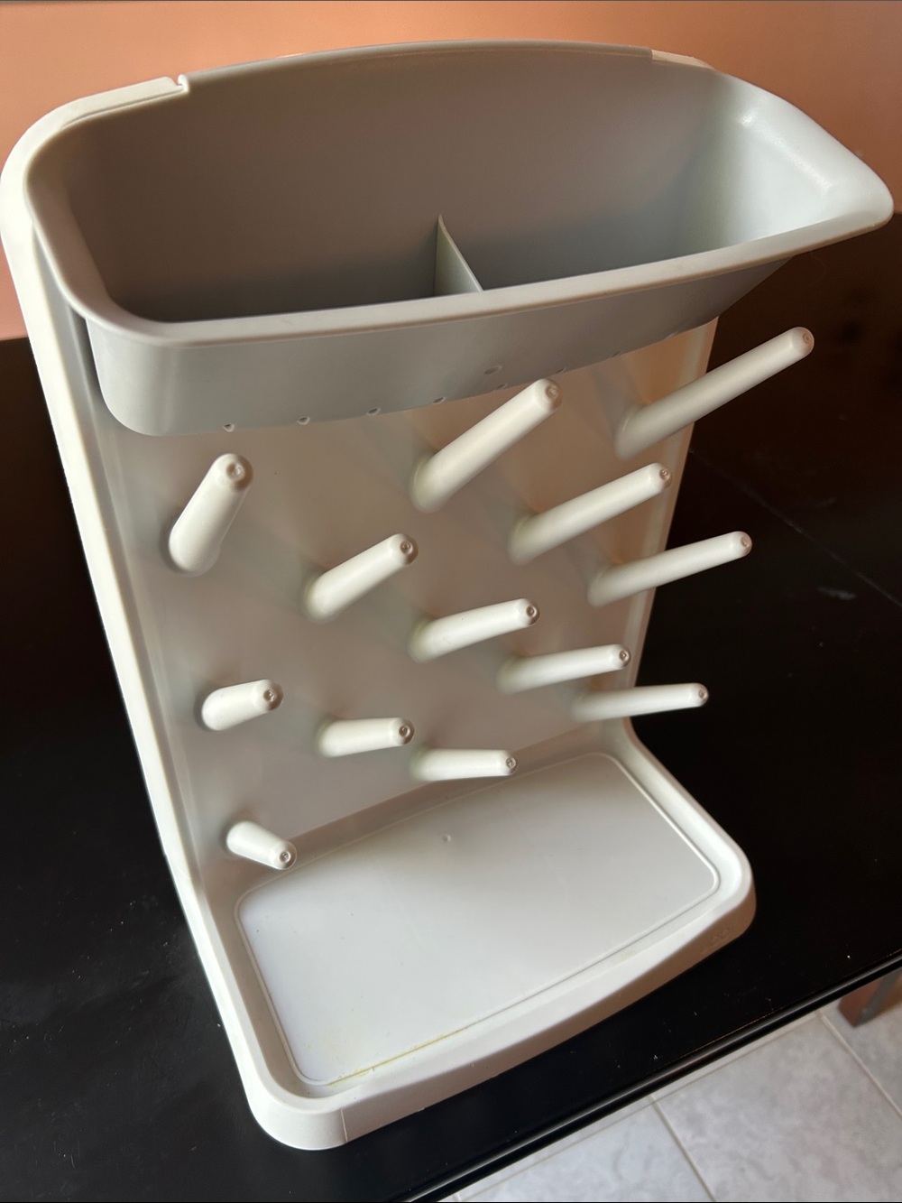 White Plastic Bottle Drying Rack